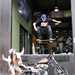 Pro skateboarder Ryan Sheckler jumping his Roland Sands bike