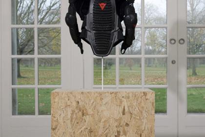 The Dainese armour on display