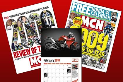 Get a free calendar celebrating 30 years of Honda V4s in this week's MCN