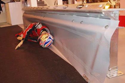 Until now European crash-barrier standards have included impact tests for cars but not motorcycles