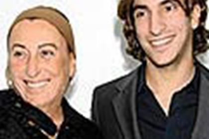 Lorenzo Bertelli with his mother Miuccia Prada.