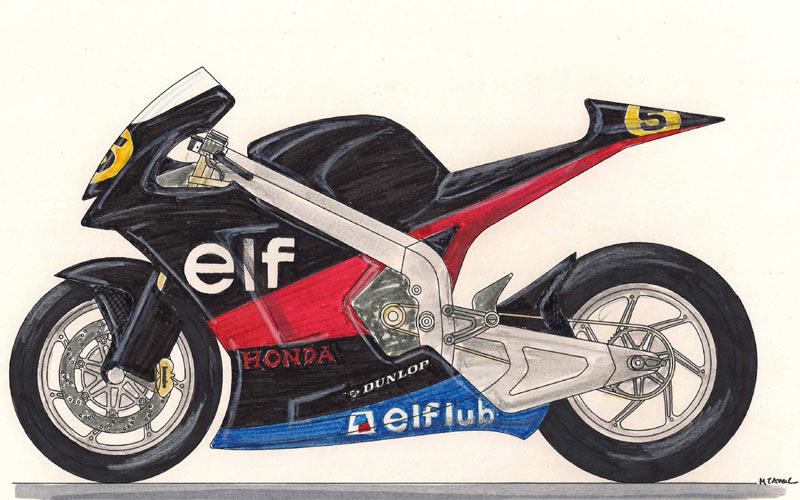 Elf Honda Ron Haslam replica Moto2 