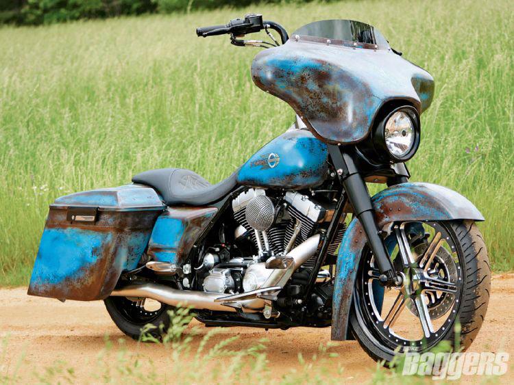 Distressed Harley Road King Custom Mcn - How Much Does A Custom Paint Job On Harley Cost