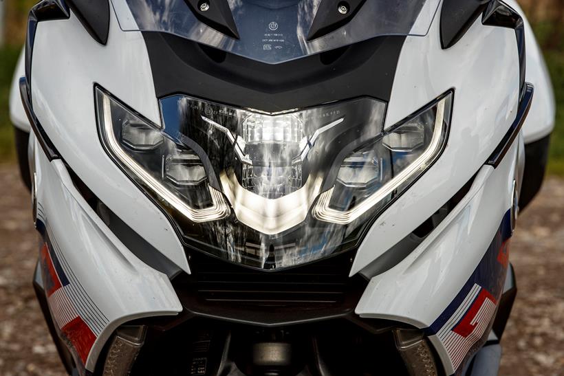 Front end shot of the BMW K1600GT