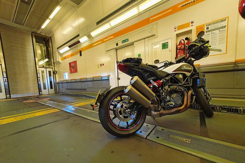 Indian FTR S on the Channel Tunnel