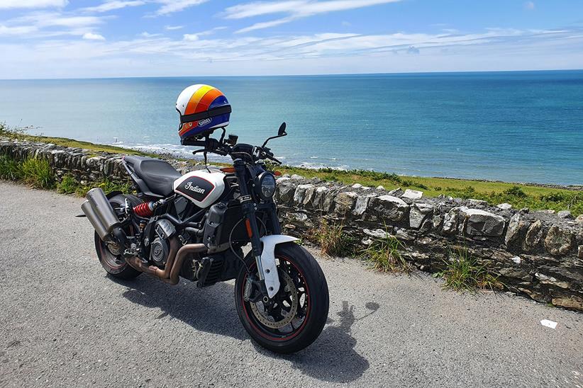 Indian FTR S on Welsh coast