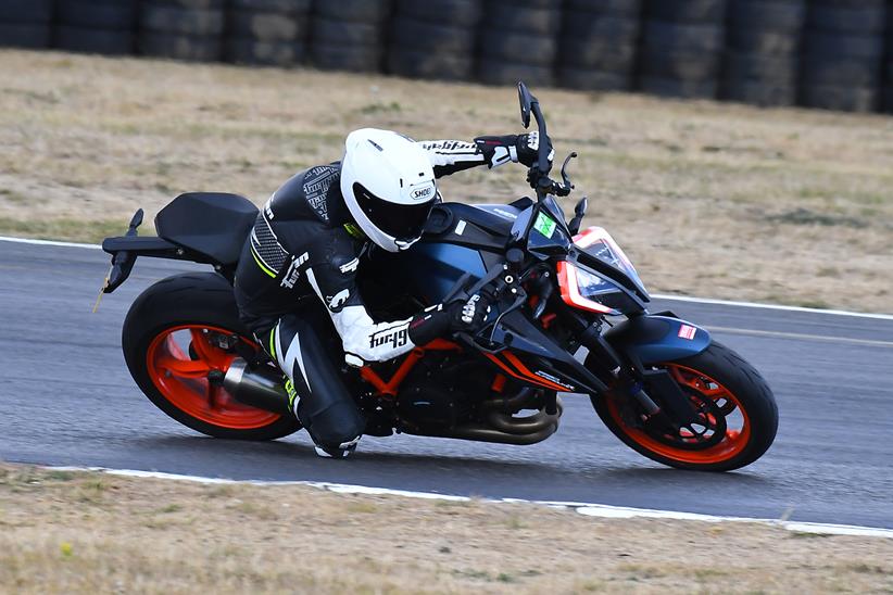 Cornering on the KTM 1290 Super Duke R Evo