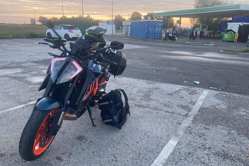 KTM 1290 Super Duke R Evo loaded with luggage