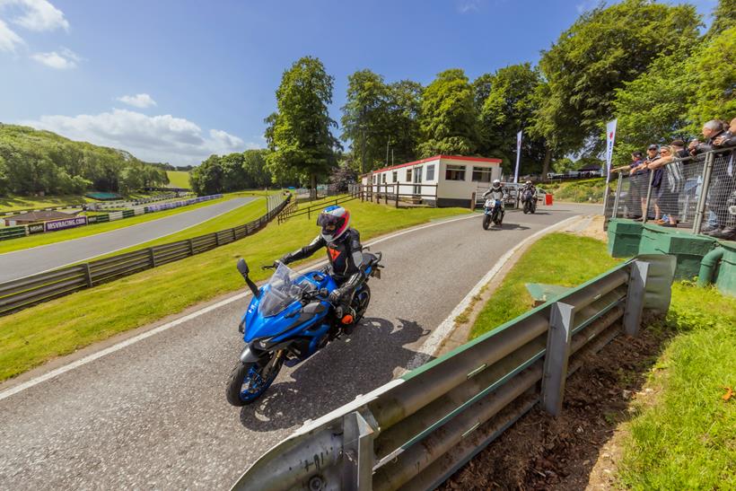 Emm about to head on track with the Suzuki GSX-S1000GT at Cadwell