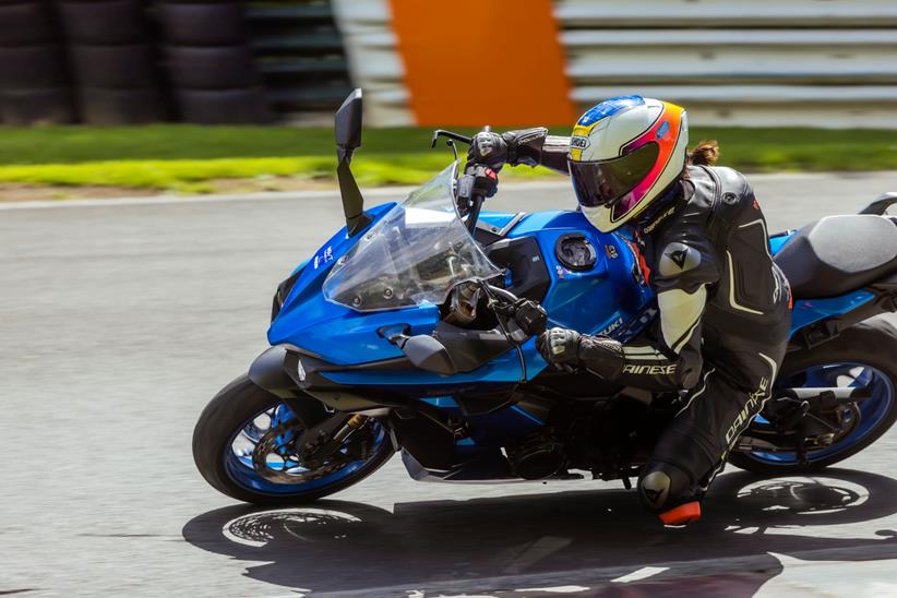 Suzuki GSXS1000GT riding on track