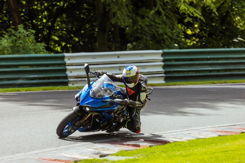 Suzuki GSXS1000GT being ridden on track