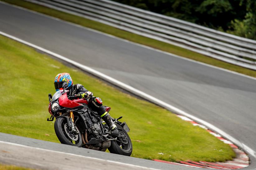 On track action for the Triumph Speed Triple RR