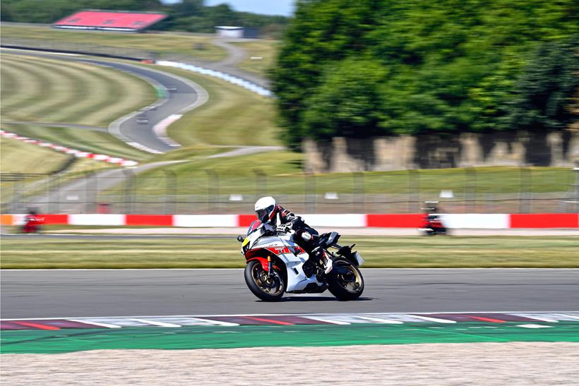 On track at Donington Park in the sun