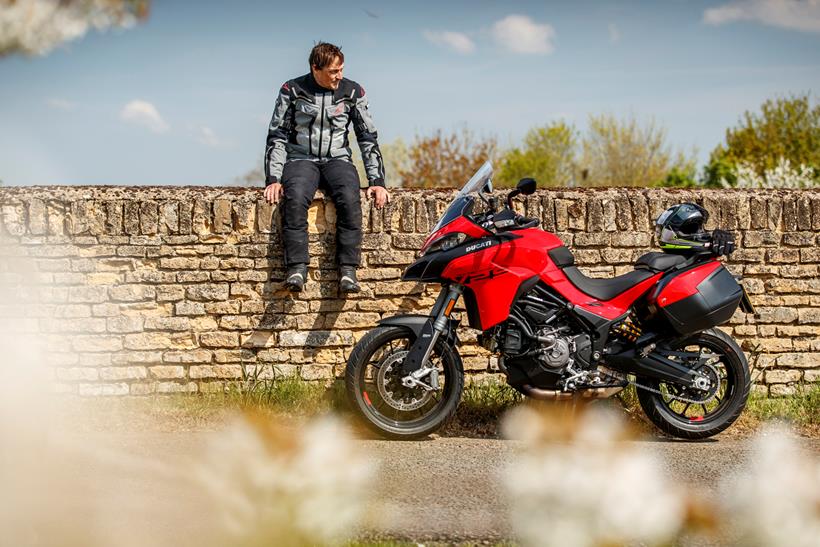 Posing with the Ducati Multistrada V2