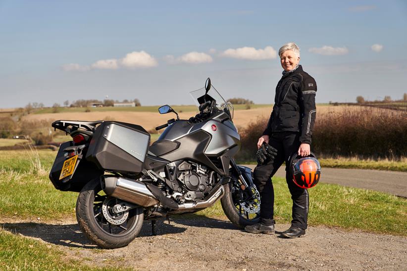 Ali takes in the view of the Honda NT1100