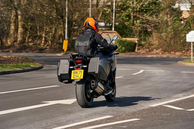 Rear view shot of the Honda NT1100