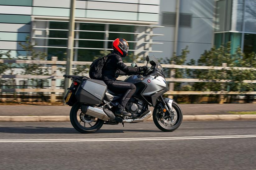 Honda NT1100 right side on the road