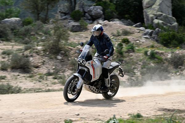 Ducati DesertX gravel trail