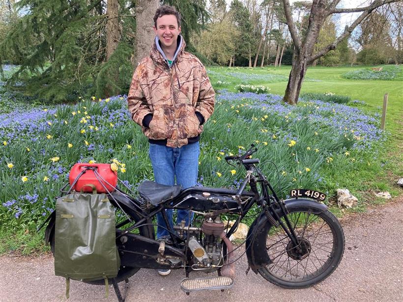 Harry Bott with his 1926 Sunbeam