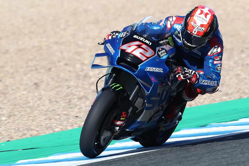 Alex Rins, pictured at Jerez, is looking for a 2023 ride