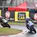 Alastair Seeley leads Davey Todd in the Supersport race
