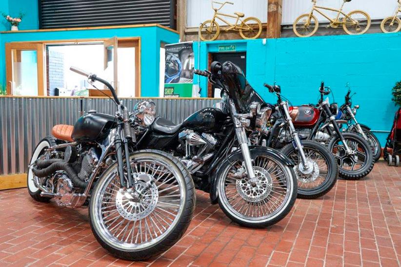 A motorcycle garage with the community at its heart