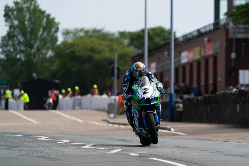 Dean Harrison on Glencrutchery Road during the Senior TT - Picture by Tony Goldsmith