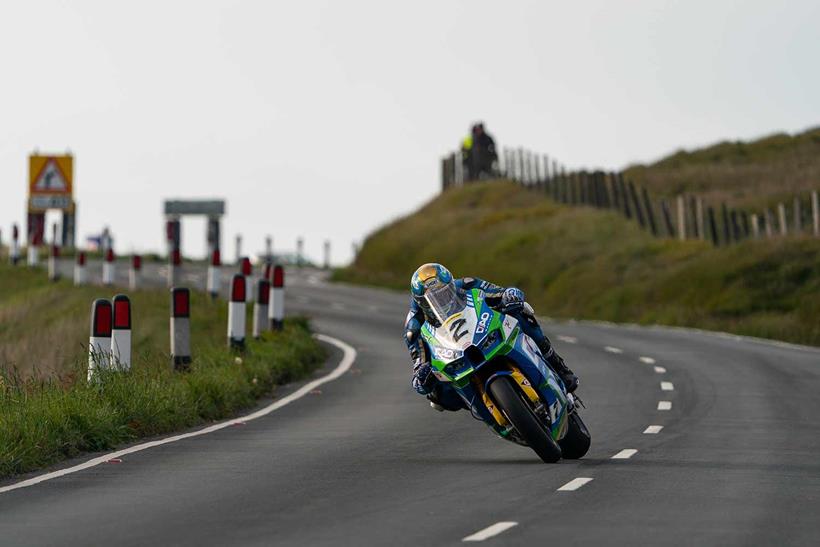 Dean Harrison at Dukes during Thursday's practice session at TT2022