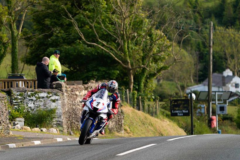 John McGuinness John McGuinness at Lambfell during practice 