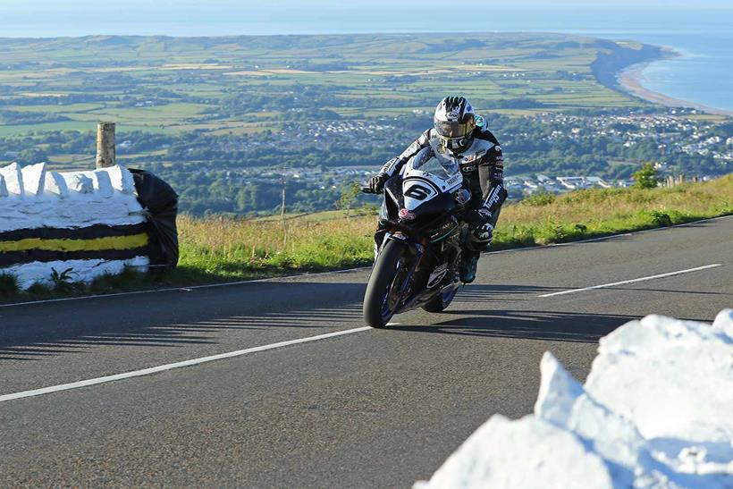 Michael Dunlop (1000 Suzuki/Hawk Racing) at Guthrie’s during Wednesday evening’s qualifying session