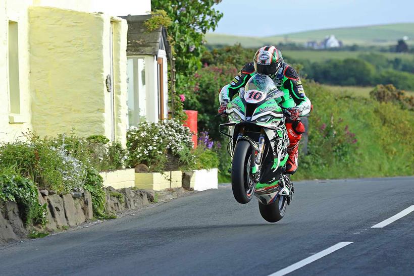 Peter Hickman at Rhencullen during Tuesday evening’s qualifying session