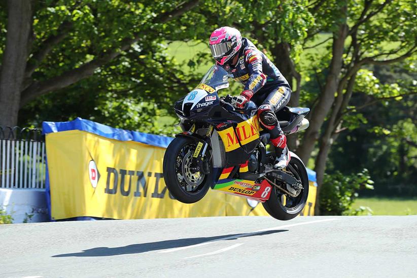 Davey Todd at Ballaugh Bridge on his way to top spot