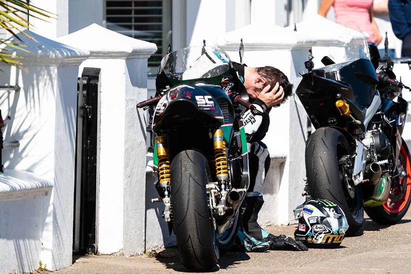 Michael Dunlop at Ballaugh Bridge during the Lightweight TT after retiring - Picture by Tony Goldsmith