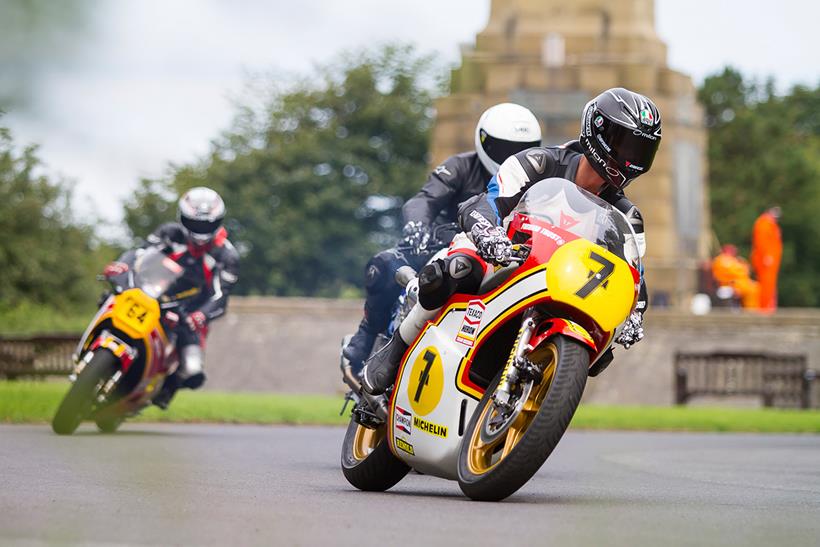 Freddie Sheene rides his father's race bike