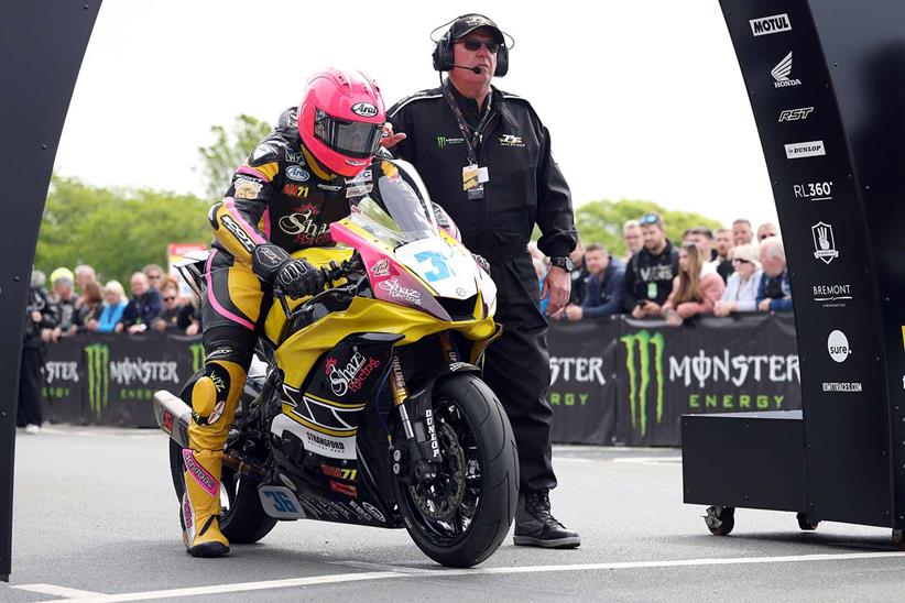 Davy Morgan (pictured at the start line) sadly passed away after a Supersport crash