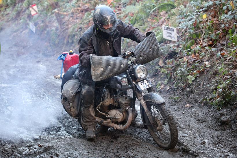 Classic BSA tackling trial - Photo: Peter Browne