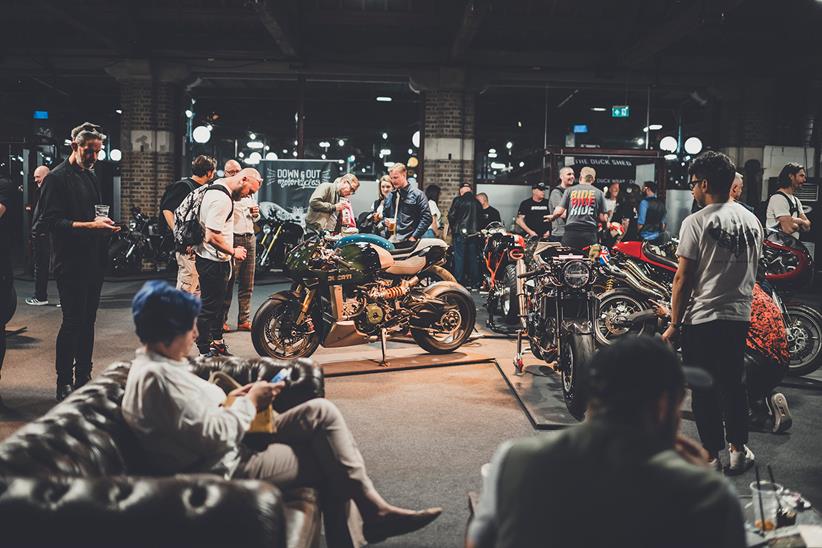 2022 Bike Shed Show display and sofas (photo: Amy Shore)