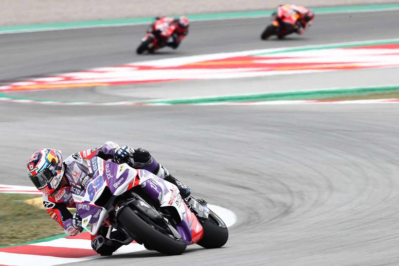 Jorge Martin, pictured at the CatalanGP, is expected to take Miller's factory Ducati seat