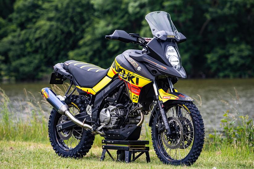 The special V-Strom 650 XT was revealed at the 2022 Adventure Bike Rider Festival