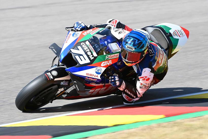 Alex Marquez onboard his LCR Honda RC213V at Sachsenring