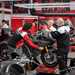 Ducati technicians working on the MotoE bike
