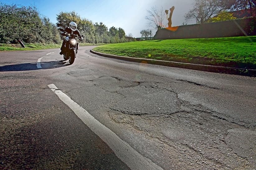 Motorbike on road