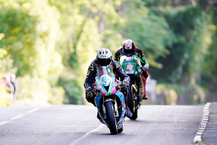 Mike Booth in action on his privateer Triumph