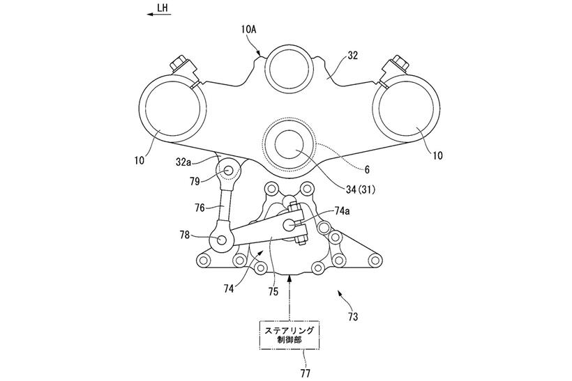 Honda steering actuator and top yoke drawing