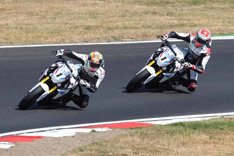 BMW F900R race bikes on track