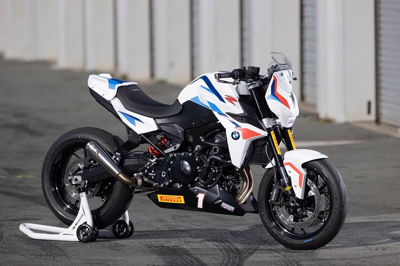 Side view of BMW F900R Cup race bike