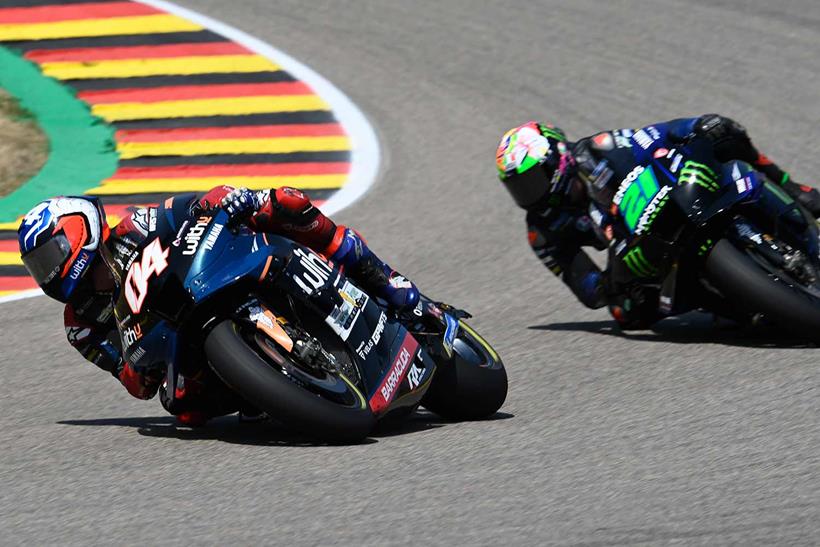 Andrea Dovizioso and Franco Morbidelli on their respective M1s