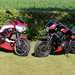 Yamaha xsr700 kit - two bikes from side on