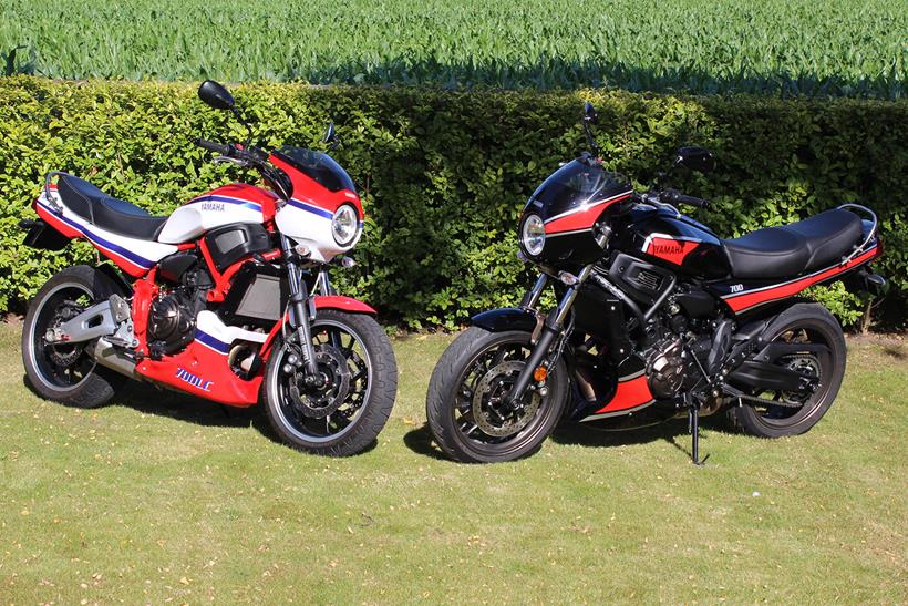 Yamaha XSR700 kit - two bikes from side on