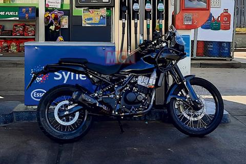 Enfield’s new dawn: Rally-raiding prototype spotted filling up in the UK